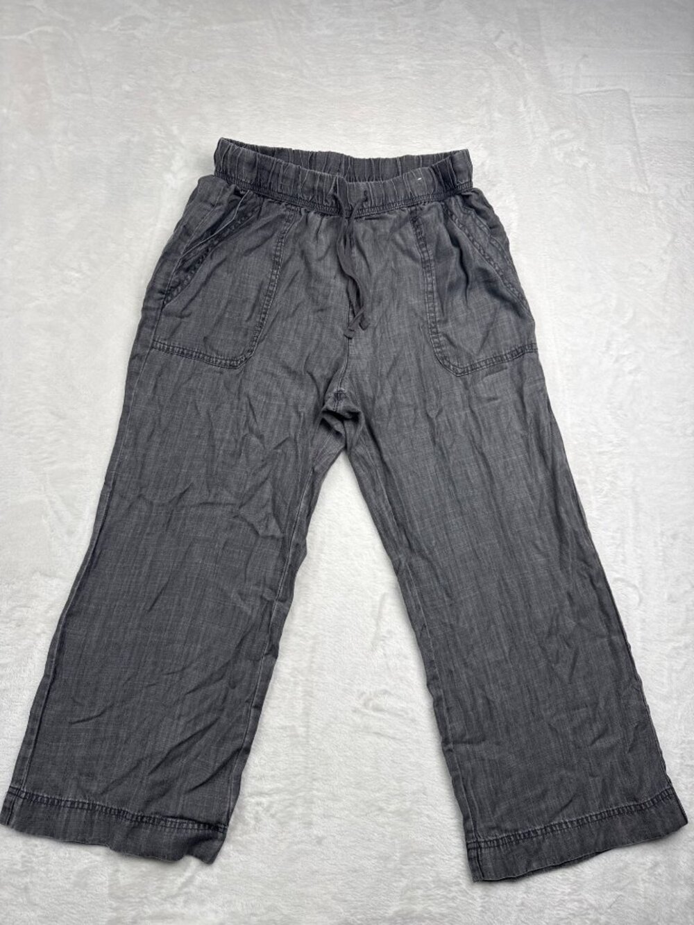 Splendid Womens Gray Elastic Waist Lyocell Pants With Pockets - Size S